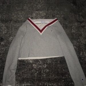 champion cropped sweatshirt